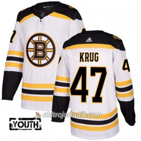Barn Ishockey Boston Bruins Tröja Torey Krug 47 Adidas 2017-2018 Vit Authentic